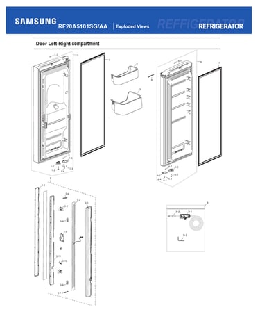 Refrigerator door compartment