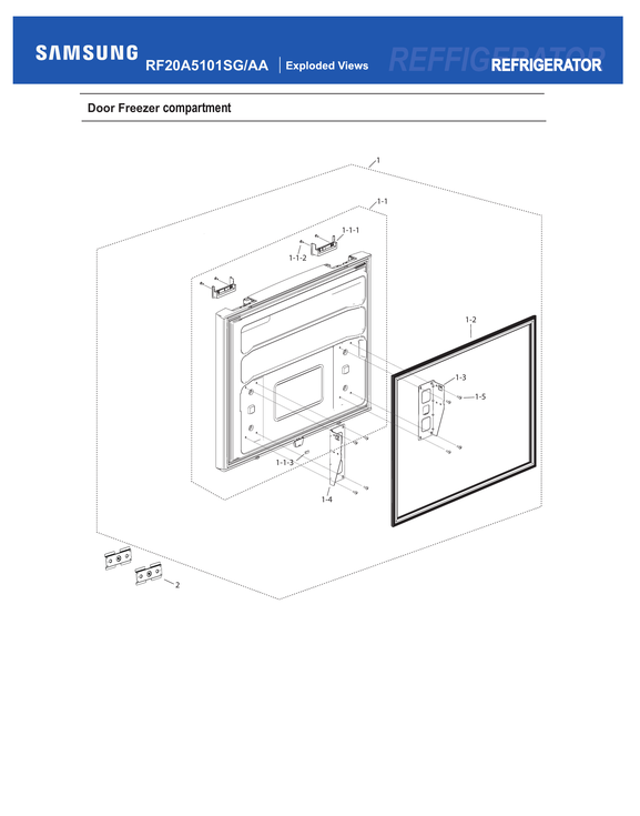 Freezer door compartment