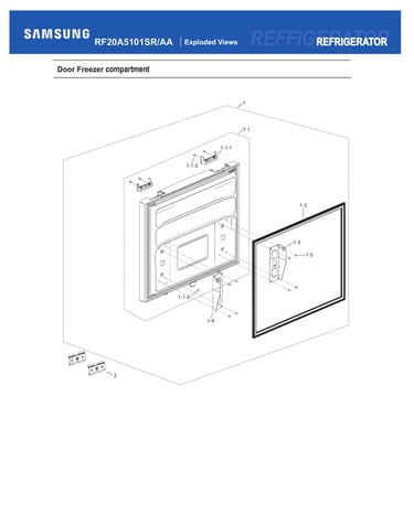 Freezer door compartment