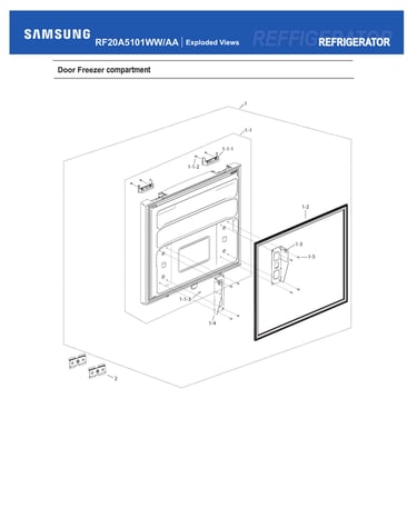 Freezer door compartment