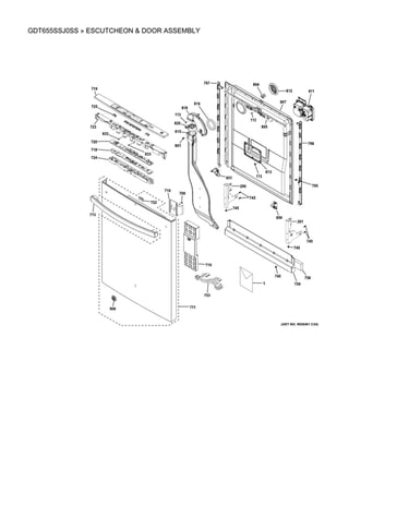 Escutcheon & door assy