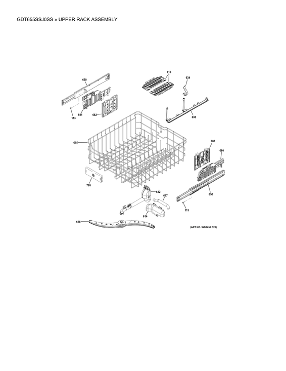Upper rack assy