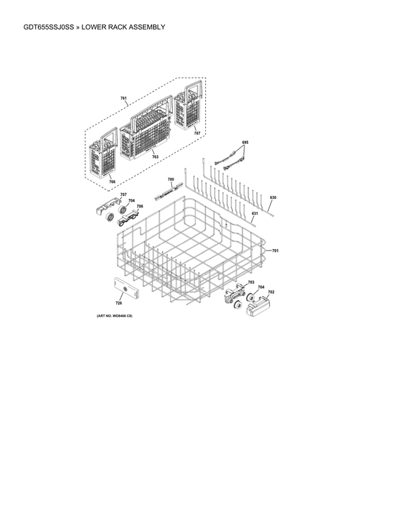 Lower rack assy