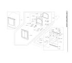 Samsung DV40J3000EW/A2-02 front frame & door assy diagram