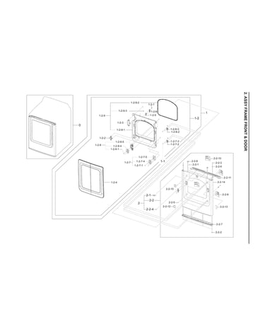 Front frame & door assy