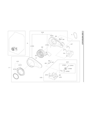 Motor duct assy