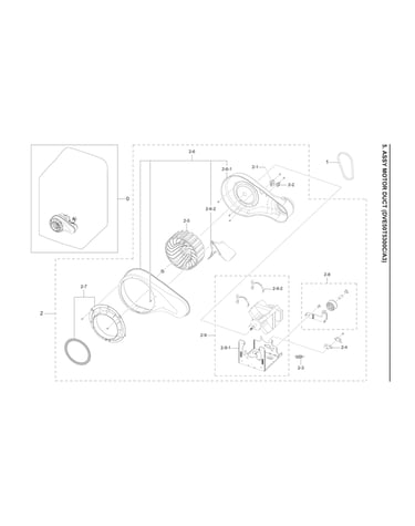 Motor duct assy