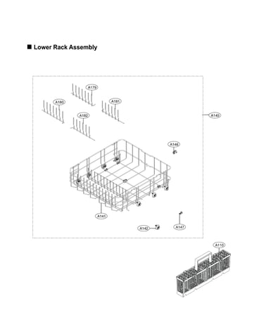 Lower rack assy