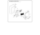 Kenmore Elite 79574113711 ice maker & ice bin parts diagram