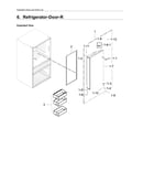 Right refrigerator door parts