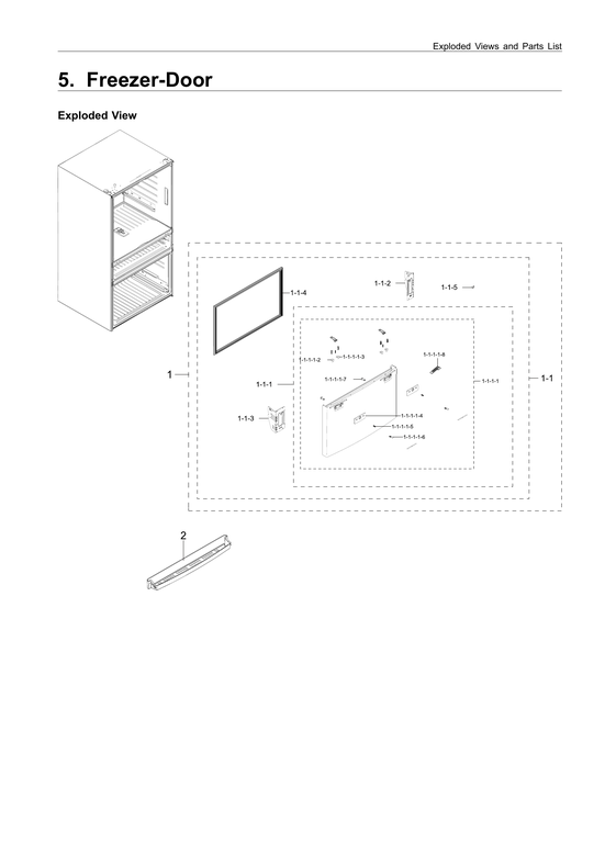 Freezer door parts