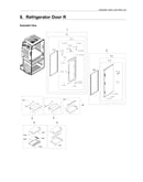 Right refrigerator door parts