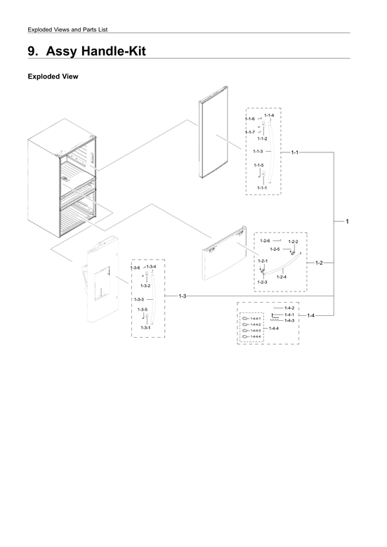 Handle kit parts
