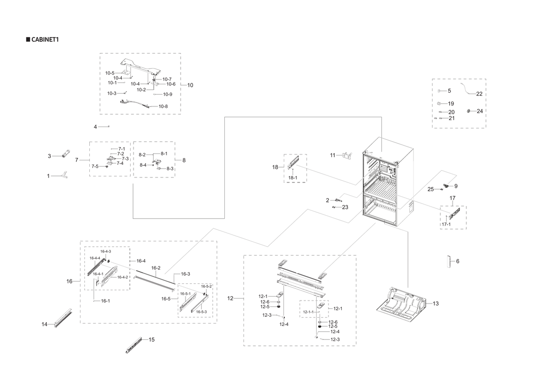 Cabinet 1 parts
