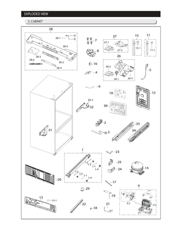 Cabinet parts