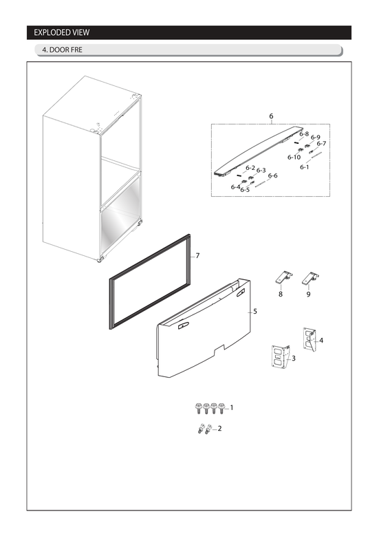 Freezer door parts