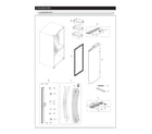 Samsung RF260BEAESR/AA-05 left refrigerator door parts diagram