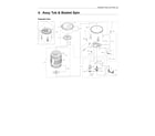 Samsung WA45T3200AW/A4-00 tub & basket spin assy diagram