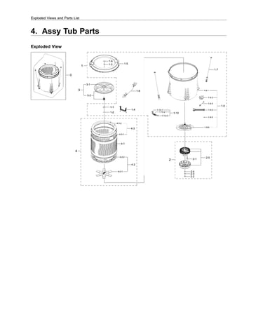 Tub assy