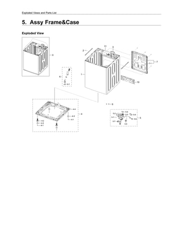 Frame & case assy