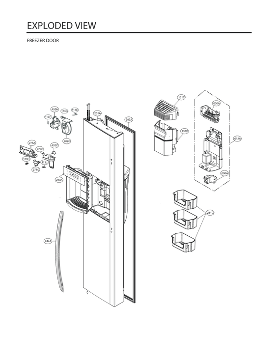 Freezer door