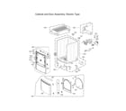 LG DLE7150W/00 cabinet/door assy: electric type diagram