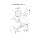 LG DLE7150W/00 drum/motor assy: electric type diagram