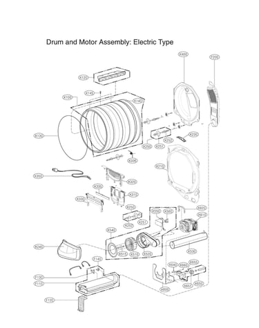 Drum/motor assy: electric type
