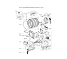 LG DLEX4000B/00 drum/motor assy: electric type diagram