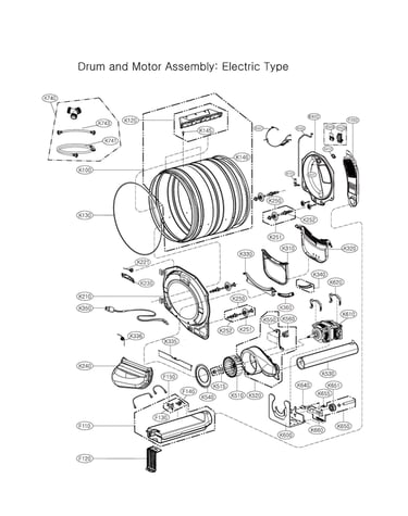 Drum/motor assy: electric type