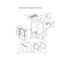 LG DLG7151W/00 cabinet/door assy: gas type diagram