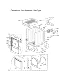 Cabinet/door assy: gas type