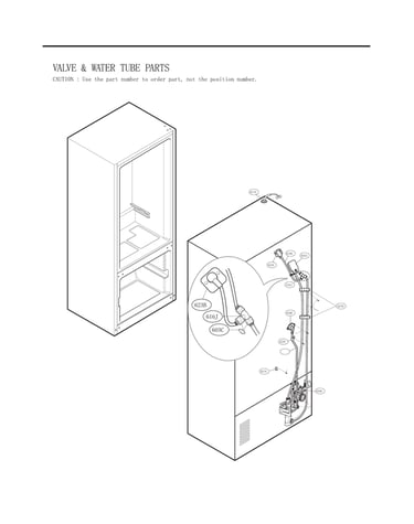 Valve & water tube parts