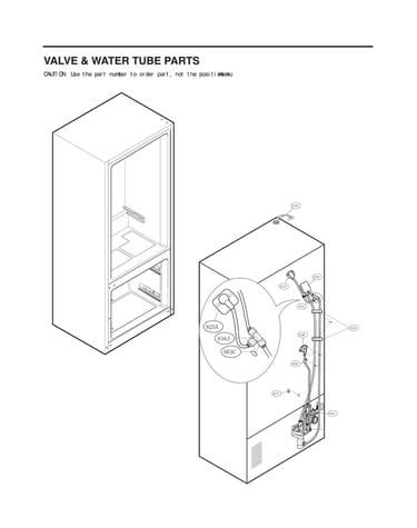 Valve & water tube parts