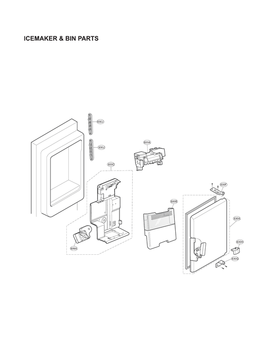 Icemaker & bin parts