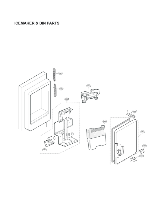 Icemaker & bin parts