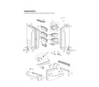LG LFXS30726S/03 door parts diagram