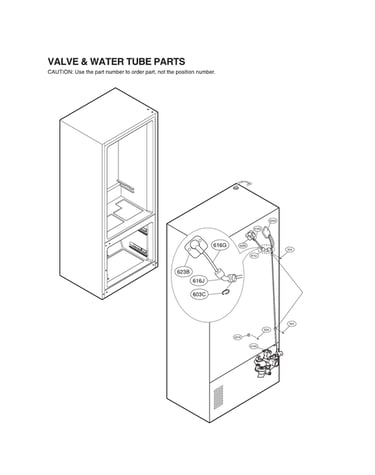 Valve & water tube parts