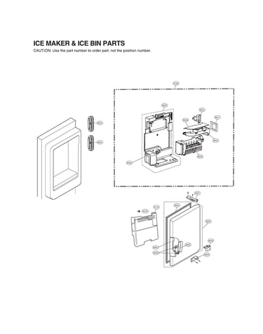 Ice maker & ice bin parts