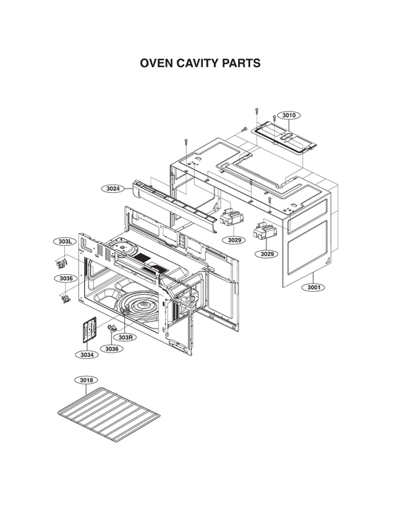 OVEN CAVITY PARTS