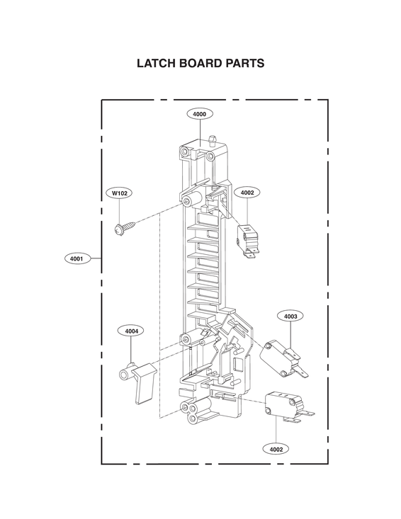 Latch board parts