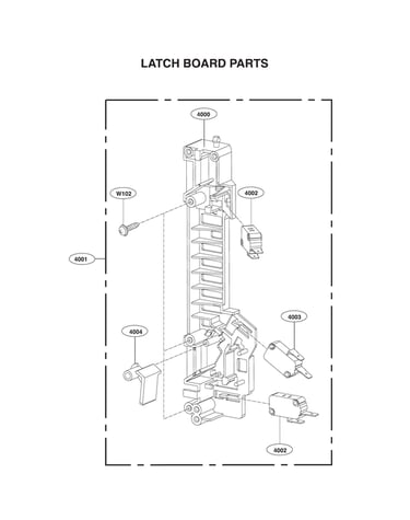 Latch board parts