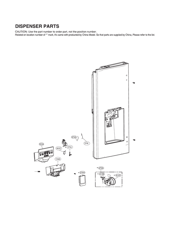 DISPENSER PARTS