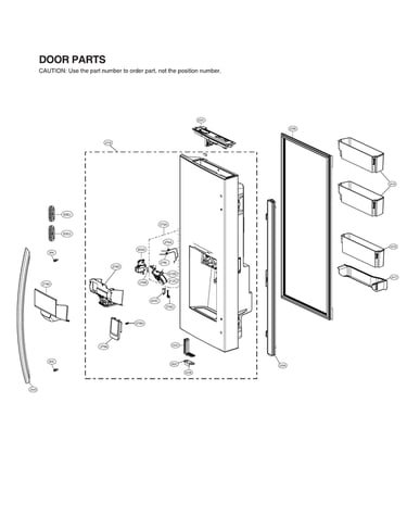 Dispenser door parts