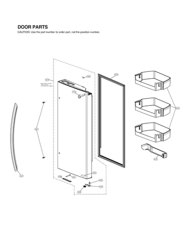 Refrigerator door parts