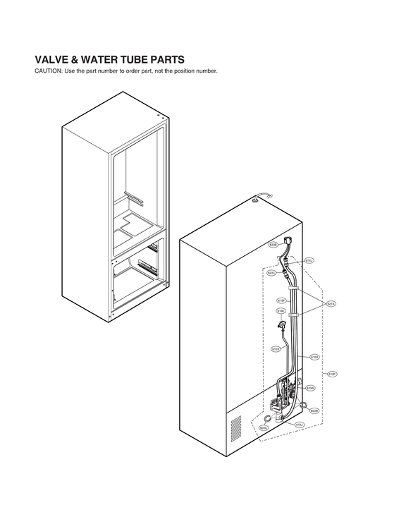 Valve & water tube parts