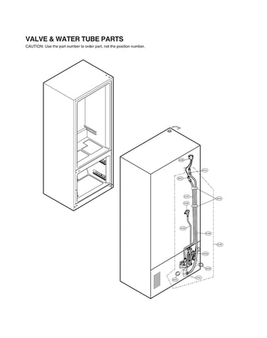 Valve & water tube parts