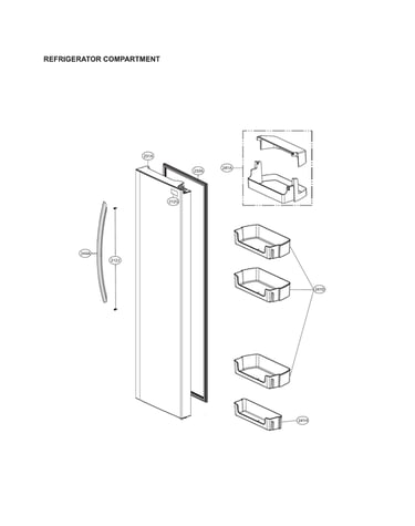 Refrigerator door