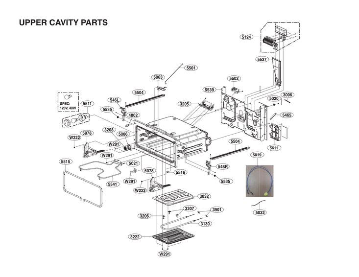 Upper cavity parts