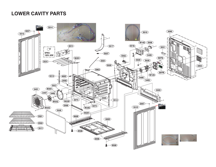 Lower cavity parts